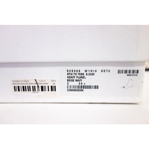 BALENCIAGA 36.5 40mm Bb Checked Flannel Ankle Boot - Picture 10 of 10